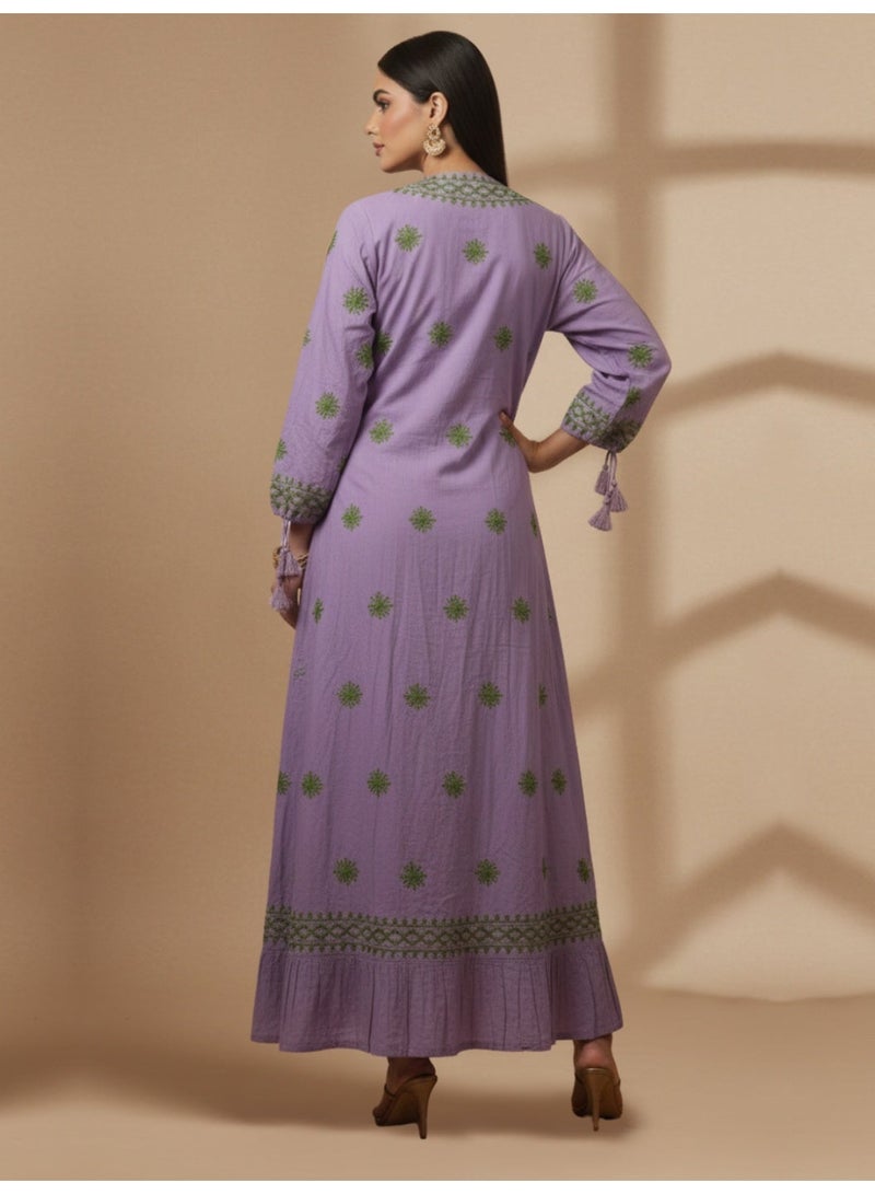 الايا كفتان مطرز يدويًا بشيكانكاري من المودال - Image 2